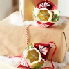 Raz 3" Red And Gold Vintage Glass Christmas Ornament 4320019
