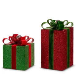 Raz 9.5" Red And Green Presents Christmas Decoration 4406633