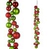 Raz 4' Red And Lime Green Ball Ornament G4332724