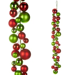 Raz 4' Red And Lime Green Ball Ornament G4332724