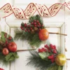 Raz 2.5" Red And Tan Embroidered Wired Christmas Ribbon R4027803