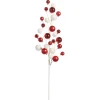 Raz 31" Red And White Ball Christmas Spray F4302305