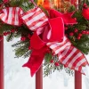 Raz 4" Red And White Gingham Wired Christmas Ribbon R4471788