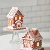 Raz 7" Red And White Peppermint Gingerbread House Christmas Decoration 4416280