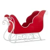 Raz 24.75" Red And White Sleigh Christmas Decoration 4211322