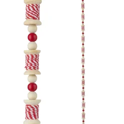 Raz 6' Red And White Spool Christmas Tree Garland G4116367