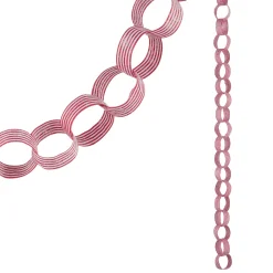 Raz 4' Red And White Striped Chain Christmas Garland G4106712