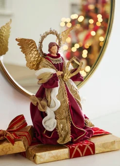 Raz 15.5" Red Angel Christmas Tree Topper 4310656