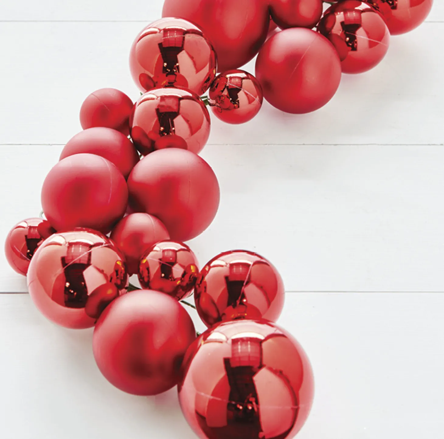 Raz 4' Red Ball Christmas Garland G3832771