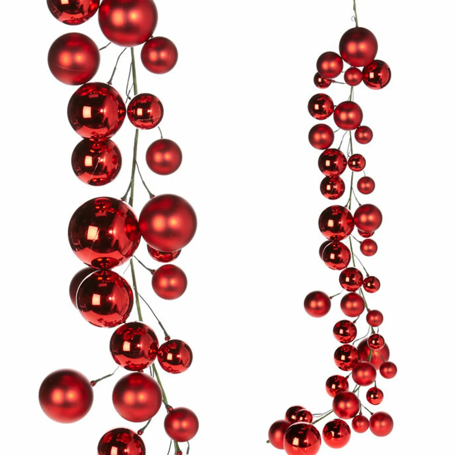 Raz 4' Red Ball Christmas Garland G3832771