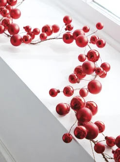 Raz 6' Red Ball Christmas Garland G4202281