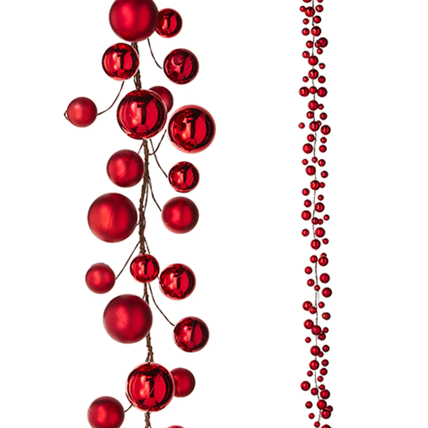 Raz 6' Red Ball Christmas Garland G4202281