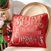 Raz 18" Red Believe Christmas Pillow 4327709