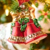 Raz 4.5" Red Bell Glass Christmas Ornament 4352869