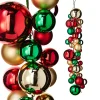 Raz 4' Red, Green, And Gold Ball Ornament Christmas Garland G4232726
