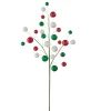 Raz 31" Red, Green, And White Ball Christmas Tree Spray F4202329