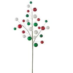Raz 31" Red, Green, And White Ball Christmas Tree Spray F4202329