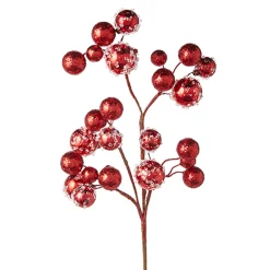 Raz 27" Red Iced Ball Christmas Tree Spray F4206873