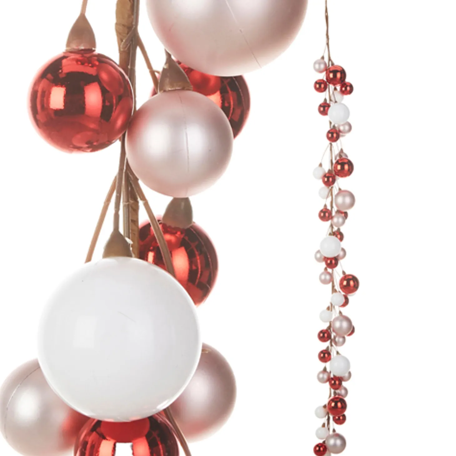 Raz 4' Red, Pink, And White Ball Garland G4316252