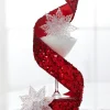 Raz 2.5" Red Sequined Wired Christmas Ribbon R4371759