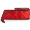 Raz 4" Red Velvet And Green Wired Christmas Ribbon R4427744