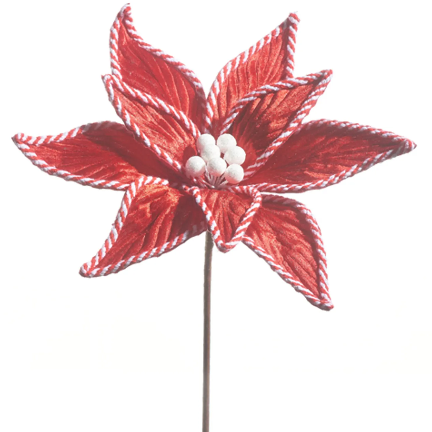 Raz 23" Red Velvet Poinsettia Christmas Tree Pick F4341730