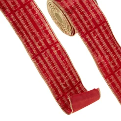 Raz 4" Red Velvet Sheet Music Wired Christmas Ribbon R4371785