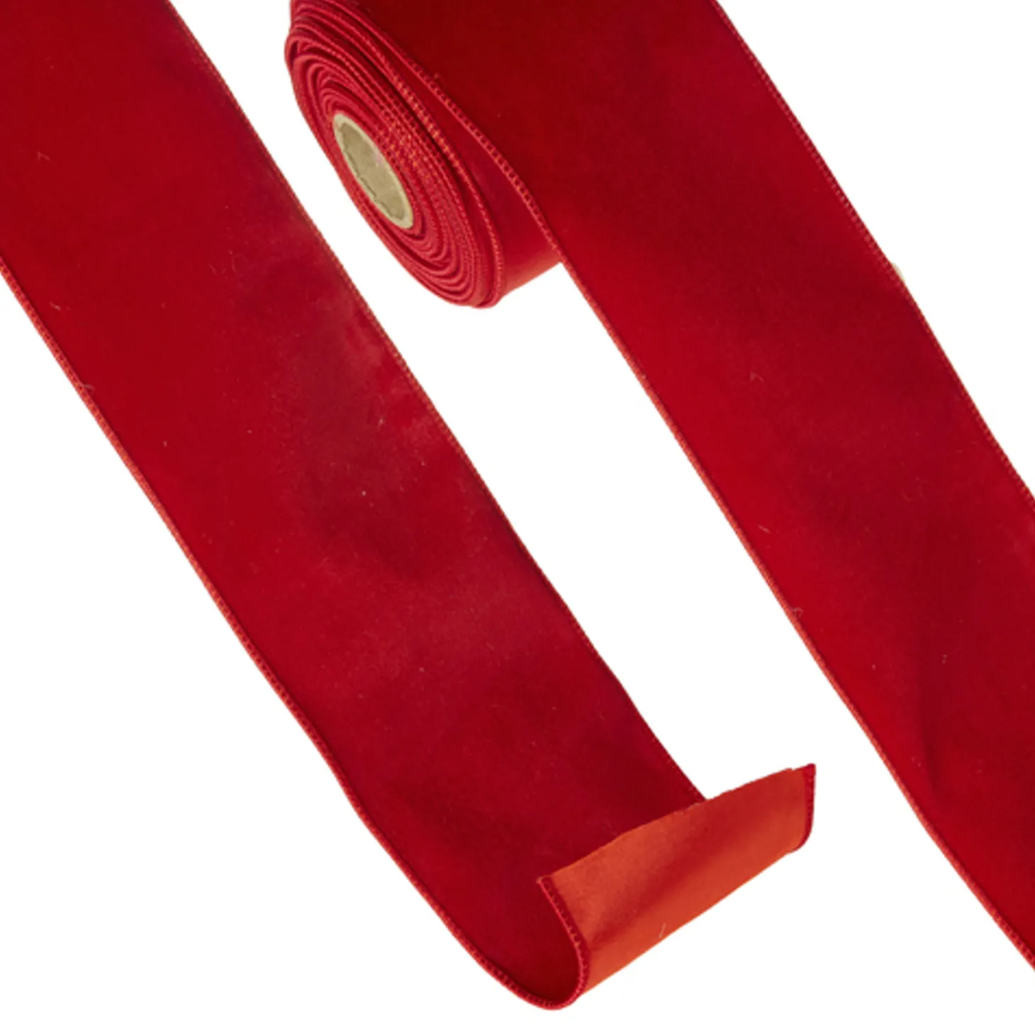 Raz 4" Red Velvet Wired Christmas Ribbon R4371811