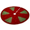 Raz 48" Red Velvet With Tree Embroidered Christmas Tree Skirt 4271787