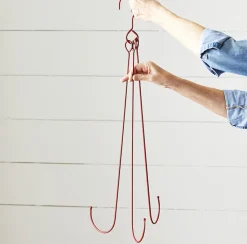 Raz 30.25" Red Wire Wreath Hanger Christmas Decoration 4128917