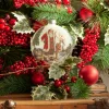 Raz 5" Santa And Reindeer Portrait Glass Ball Christmas Ornament 4324618