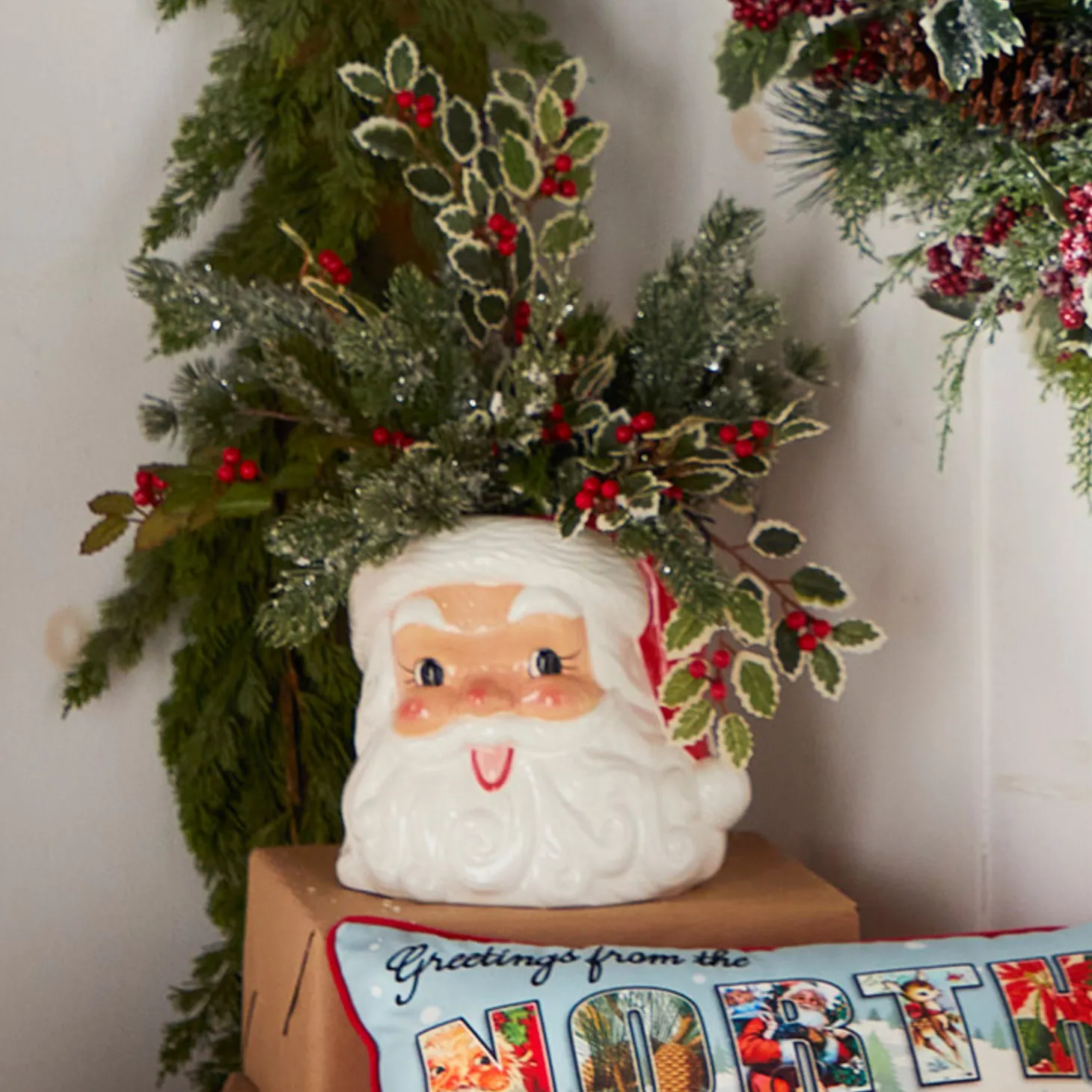 Raz 8.75" Santa Container Christmas Decoration 4310260