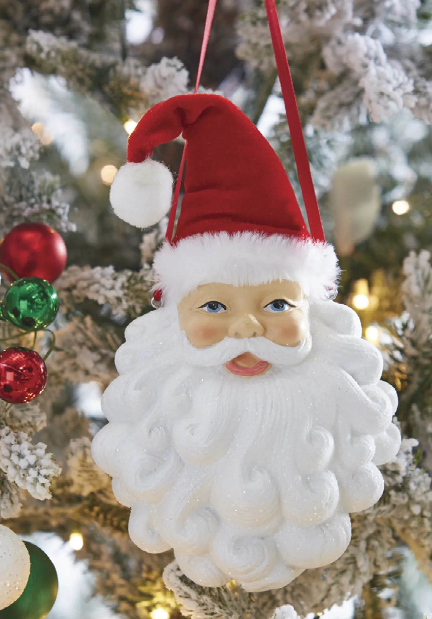 Raz 7.5" Santa Face Christmas Ornament 4210282