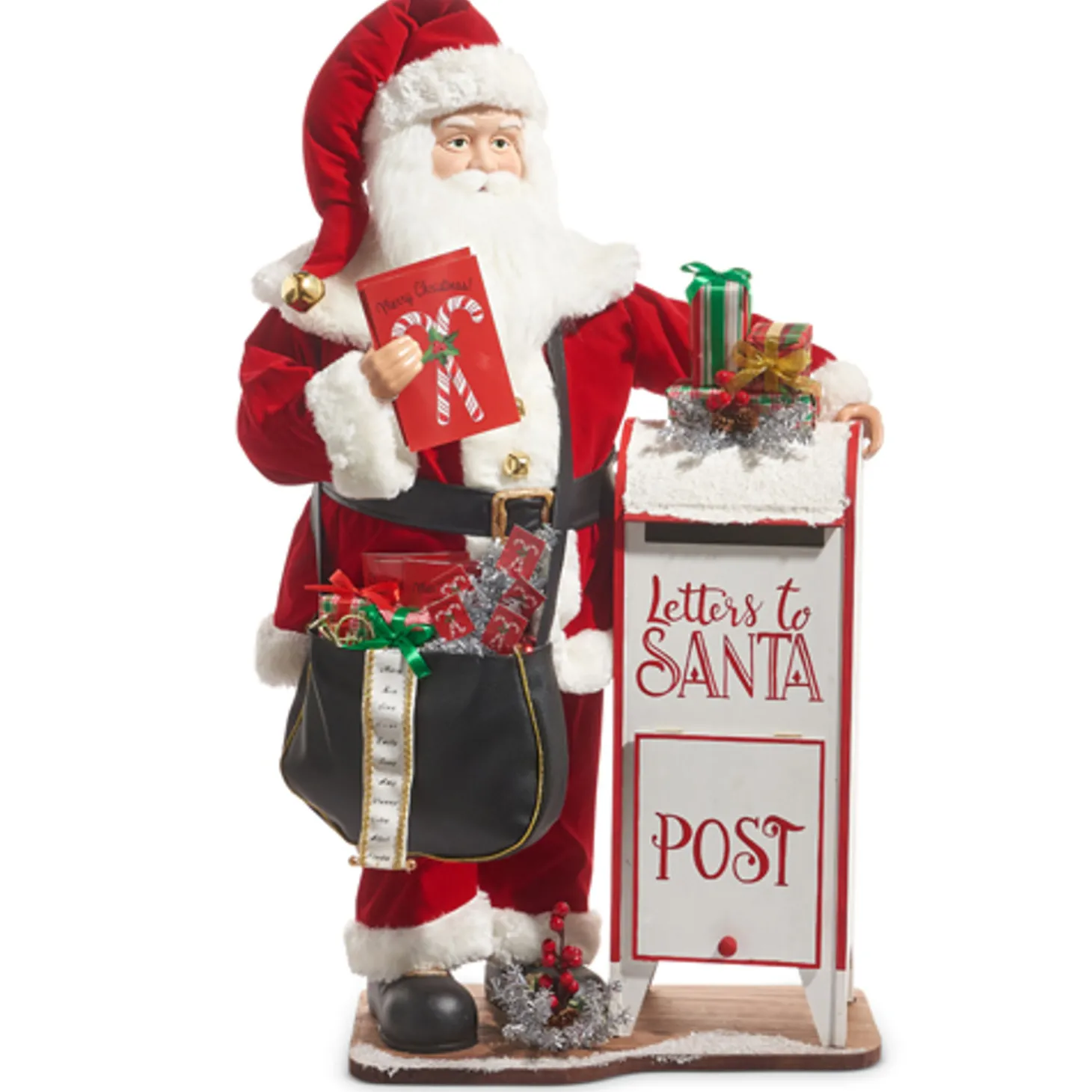 Raz 37.5" Santa With Mailbox Vintage Inspired Christmas Figure 4415624