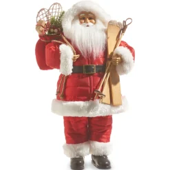 Raz 18" Santa With Skis Christmas Figure 4315524