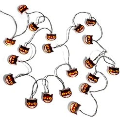 Raz 12.5' Scaredy Cat String Lights On Black Wire Halloween Lights L4437010