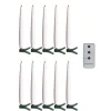 Raz 6" Set Of 10 Clip On Lighted Candles With Remote 4324035