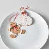 Raz 5" Set Of 2 Gingerbread Cookie Christmas Ornament 4116521