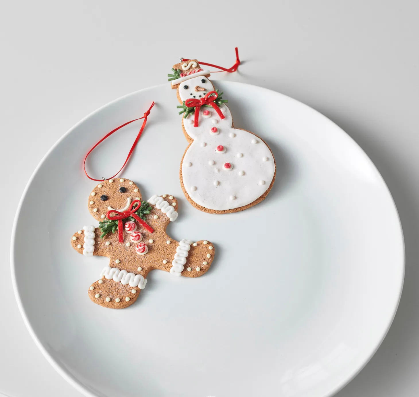 Raz 5" Set Of 2 Gingerbread Cookie Christmas Ornament 4116521