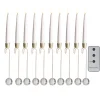 Raz 12.5" Set Of 10 Lighted Christmas Tree Candle With Remote 4324004