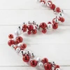 Raz 6' Silver And Red Ball Ornament Christmas Garland G4102392