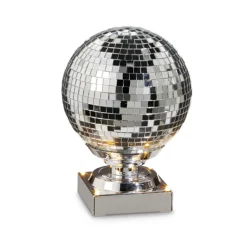Raz 7.75" Silver Or Pink Animated Spinning Disco Ball Christmas Decoration