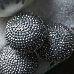 Raz 2.25" Silver Rhinestone Ball Christmas Ornament 4403625