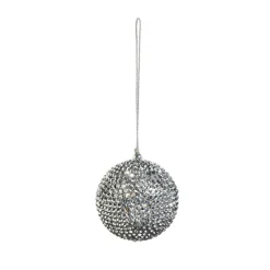 Raz 2.25" Silver Rhinestone Ball Christmas Ornament 4403625