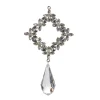 Raz 5.25" Silver Square Crystal Drop Christmas Ornament 4416208