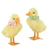 Raz 5.5" Sisal Ducks Easter Decoration Set Of 2 4253306