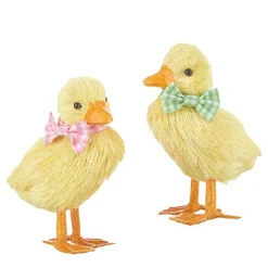 Raz 5.5" Sisal Ducks Easter Decoration Set Of 2 4253306
