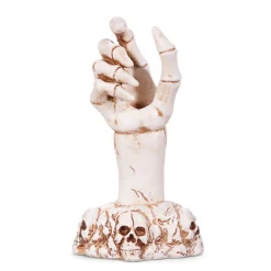 Raz 7" Skeleton Hand Halloween Taper Candle Holder Decoration 4411316