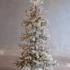 Raz 7.5' Snake Light Flocked Silverado Fir Christmas Tree T4152003