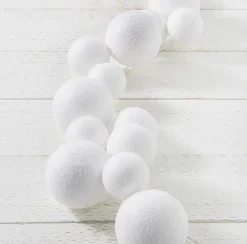 Raz 5.5' Snowball Ball Christmas Garland G4116126